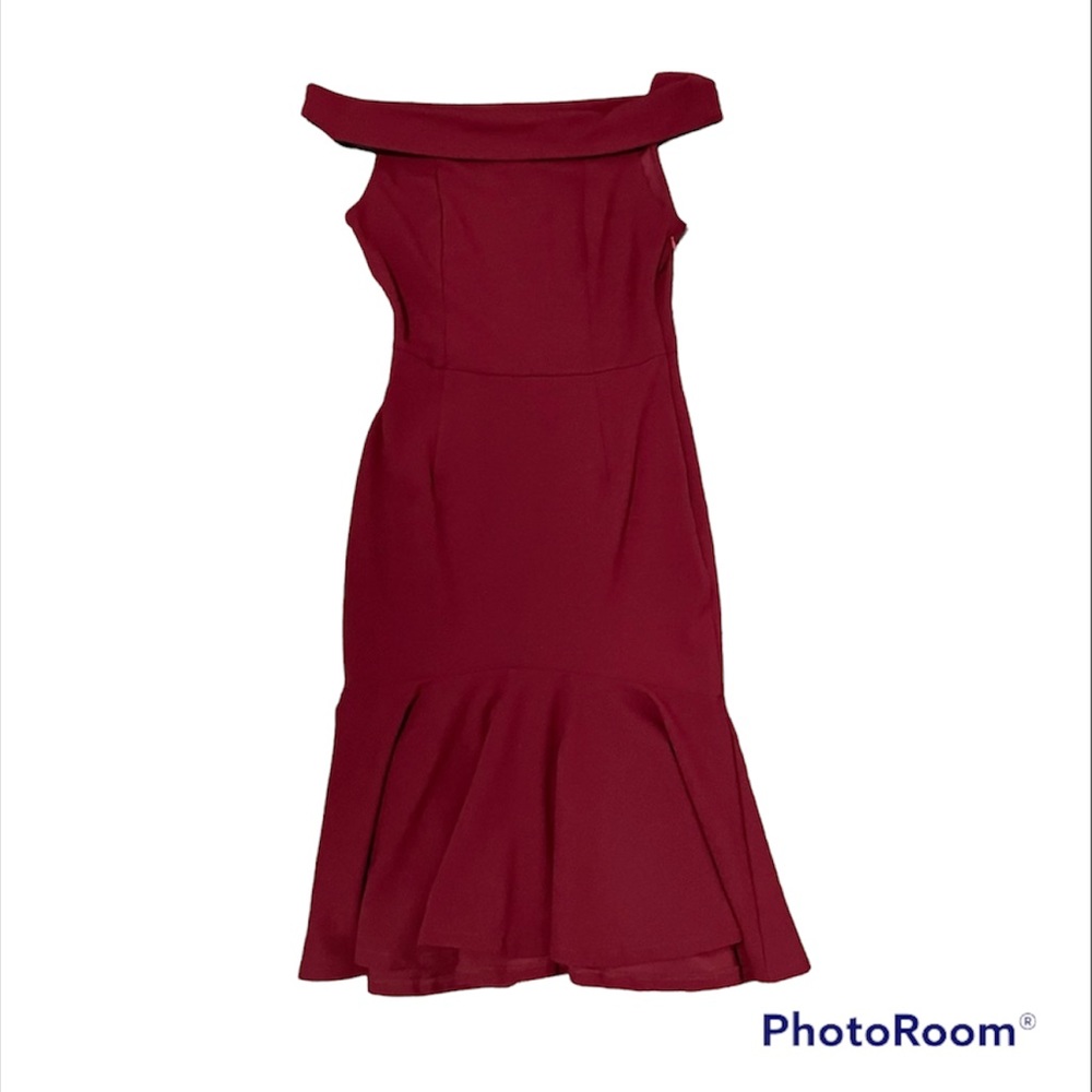 Knitee Woman’s Wedding Guest Cocktail Party Midi Dress B4